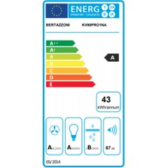 Bertazzoni KV90PRO1NA Απορροφητήρας Καμινάδα 90cm Μαύρος Bertazzoni KV90PRO1NA Απορροφητήρας Καμινάδα 90cm Μαύρος